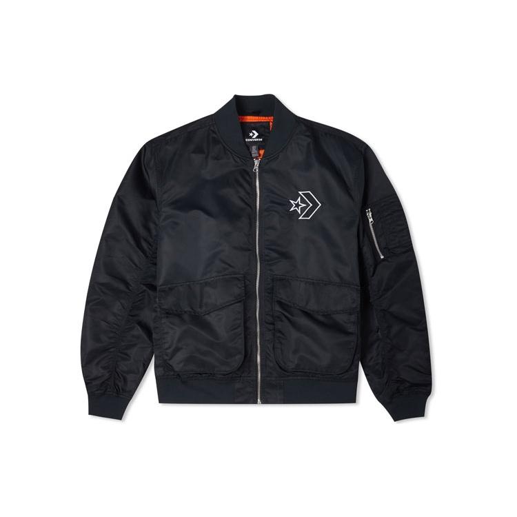 Converse SS22 Logo Loose Sports Retro aviator Jacket Unisex Black 10024169-A03 S