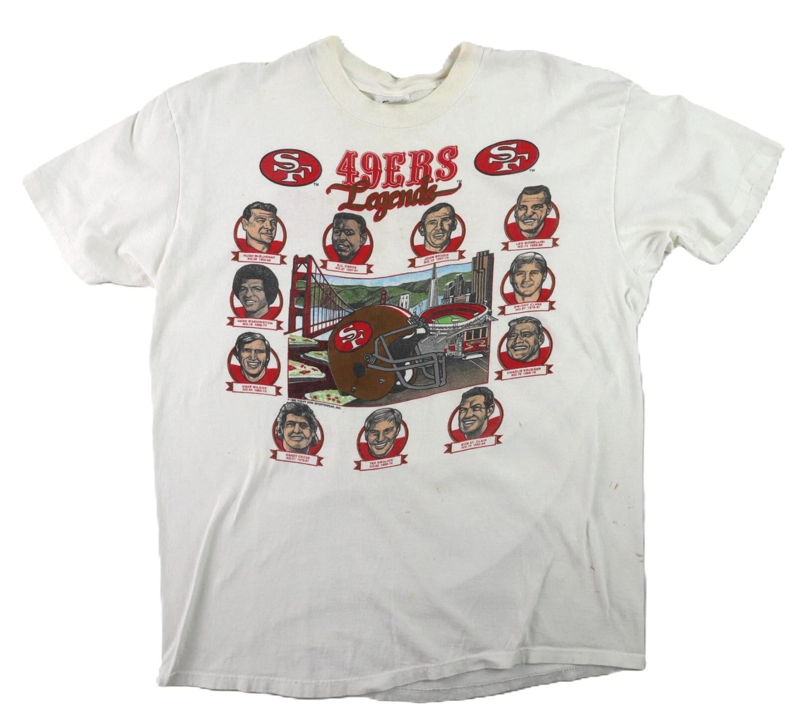 VTG 1990 STEDMAN USA Men s XL San Francisco 49ers Legends White T-Shirt 3XL