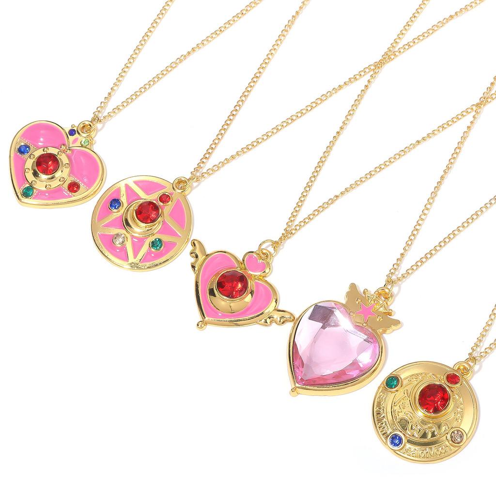 Sailor Moon Magisches Verwandlungs-Halskette Mit Legierungs-Anhänger Für Cosplay-Fans