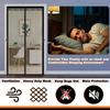Summer Magnetic Screen Door Curtain Insect-Proof Mesh Door Curtain Magnetic Sealing Device for Windows and Doors - Black