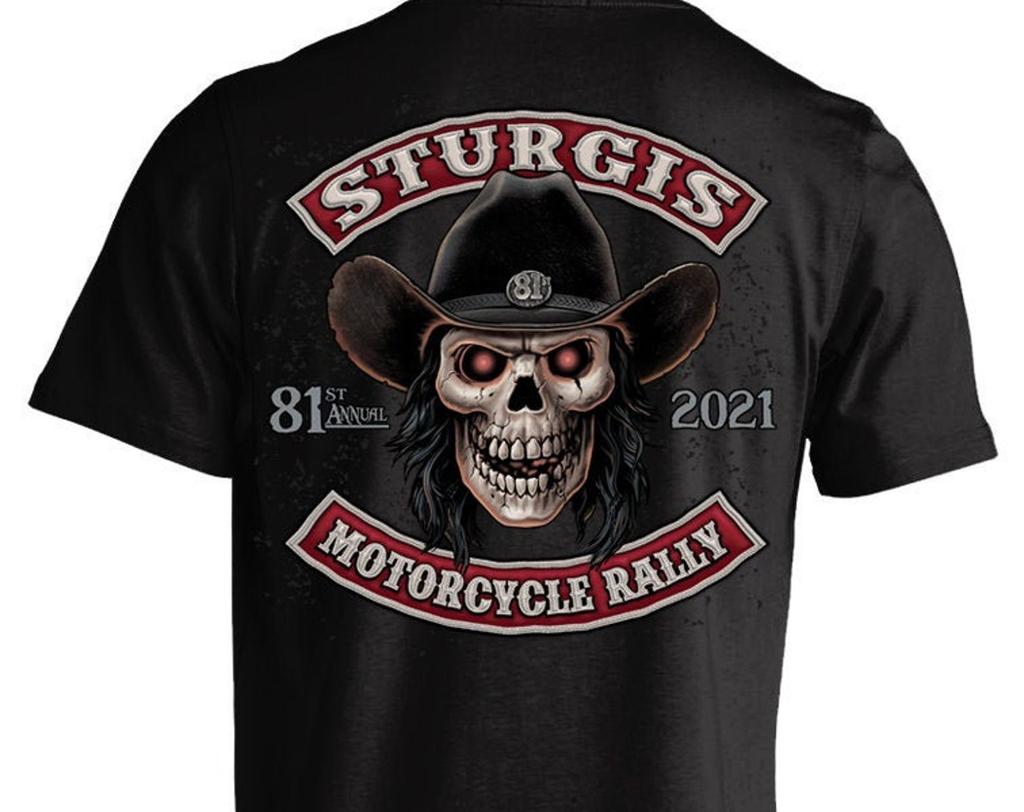 2021 Sturgis Motorcycle Rally 81st Anniversary Cowboy Skull T shirt (BACK PRINT)