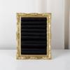 Fashionable Velvety Covered Ring Earring Display Stand In Vintage Frame Style For Elegant Jewelry Organization
