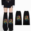 Punk Flared Leg Warmers Subcultures Leg Sleeves Gotik Baggy Cuffs Ankle Heap Socks JK Middle Tube Socks for Womens Gifts