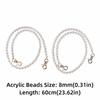 2pcs Transparent Bag Strap Metal Chain Purse Strap Bead Assortments Purse Chain  Handbag Accessories