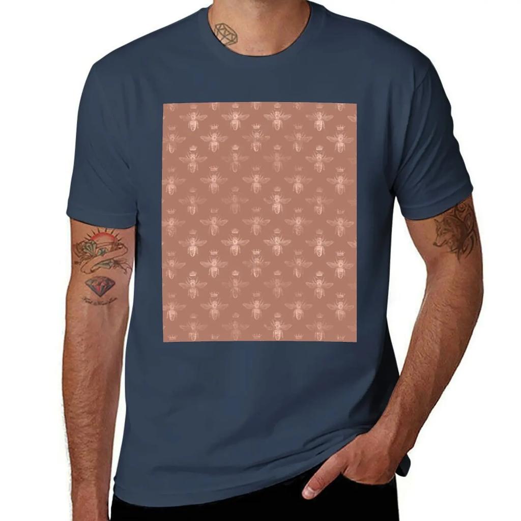 Rose Gold Queen Bees T-Shirt man clothes vintage clothes quick drying mens t shirts top quality
