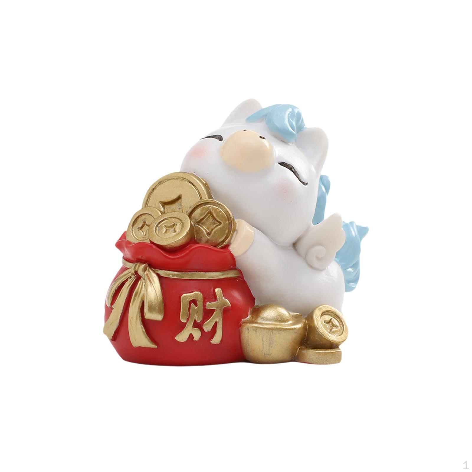 

Horse Statue Sculpture Year Ornament Resin for Shelf Bookshelf Home 7x3.5x5.8cm