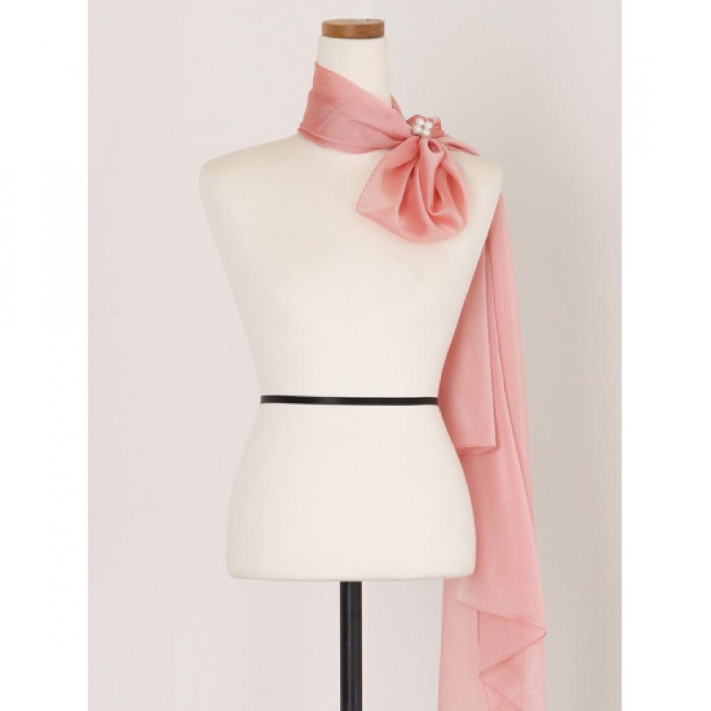 Shop Long Chiffon Scarf Pink Plc Wsc 0728