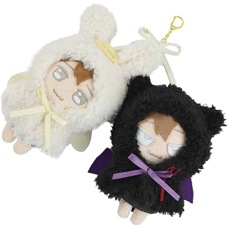 

multi [M size] Plush toy Sewing doll mascot Sewing activities Sewing chibinui sewing clothes costume 15cm Smaller mini poncho boa Nicoichi devil and