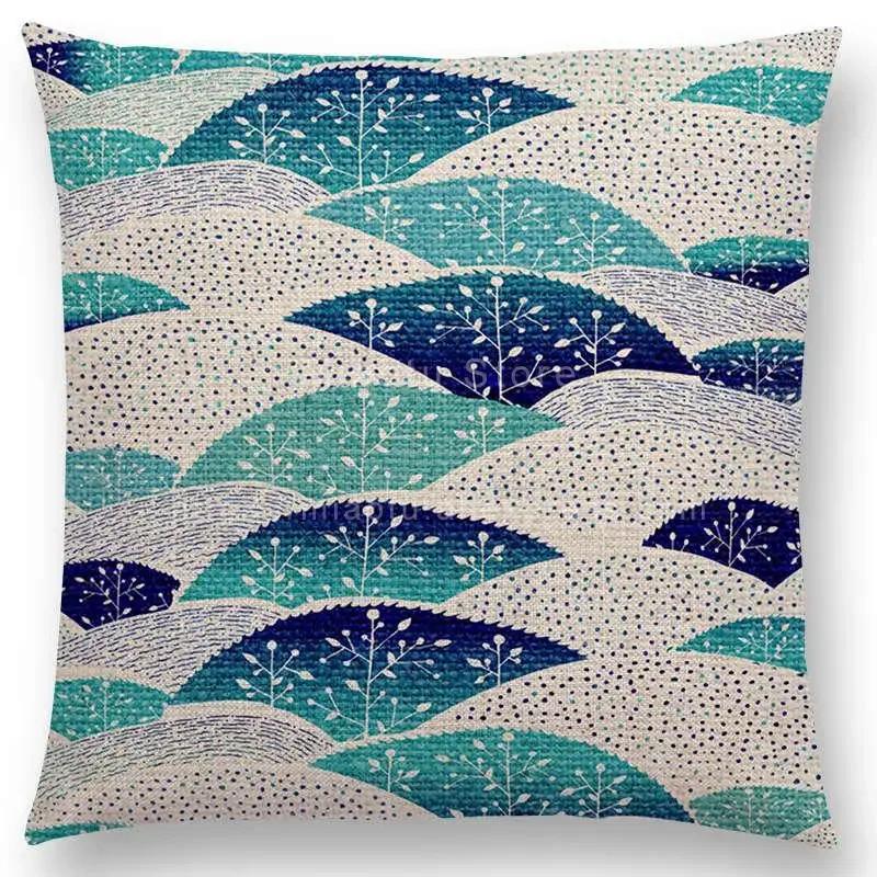 Schönes Blatt-Blumenmuster Mandala Kissenbezug Jahresringe Wunderschöne Blumen Drucke Sofakissenbezug Heimdekoration Dekorativ