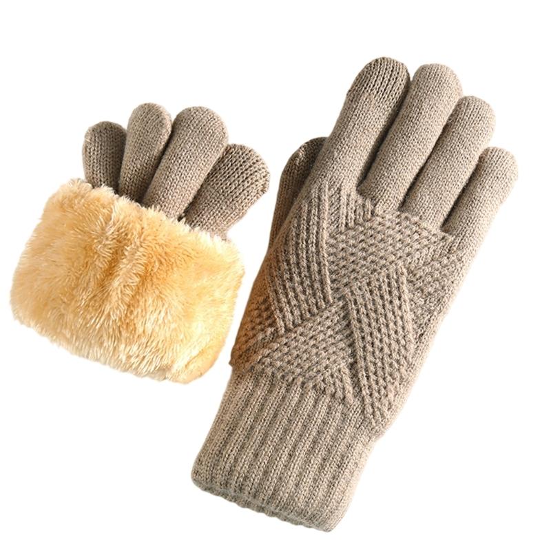 

Мягкие акриловые полиэстеровые вязаные перчатки с утеплителем, на подкладке, совместимы с сенсорными экранами, для женщин, для улицы, катания на лыжах, снега, на каждый день