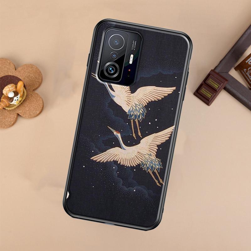Red-crowned Crane Birds Style Case For Xiaomi POCO X7 X6 X5 X3 Pro F3 F5 F6 M6 Pro 13 14 Ultra 11T 12T 13T 14T Pro Cover