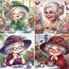 5D DIY Partial Special Shaped Drill Diamond Painting Granny Home Decoration
