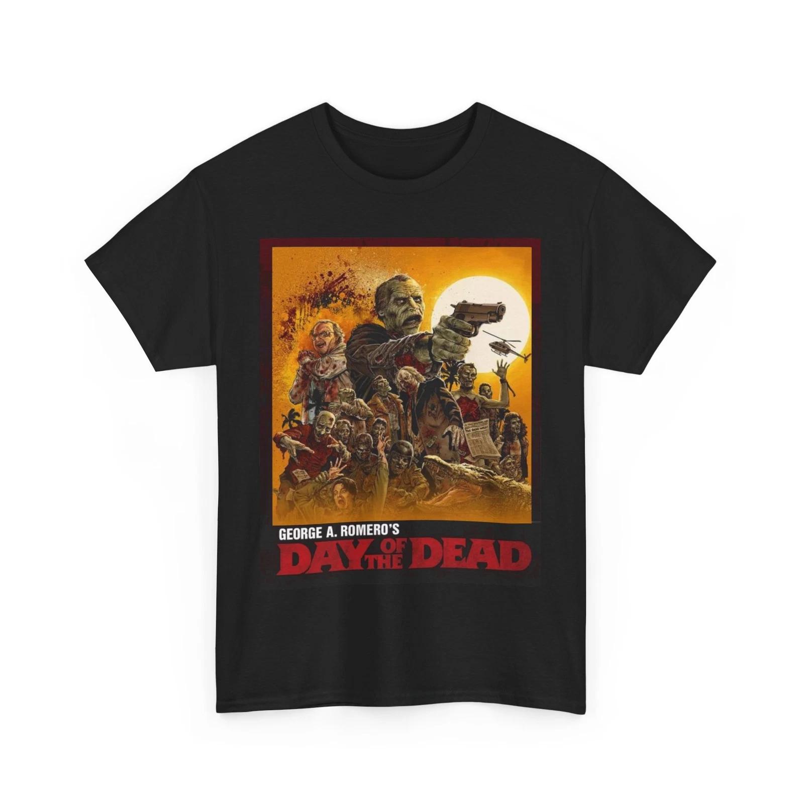 Day of the Dead Romero Fitted 100% Cotton T-shirt Mens Tees Top Unisex Heavy Cotton 4XL