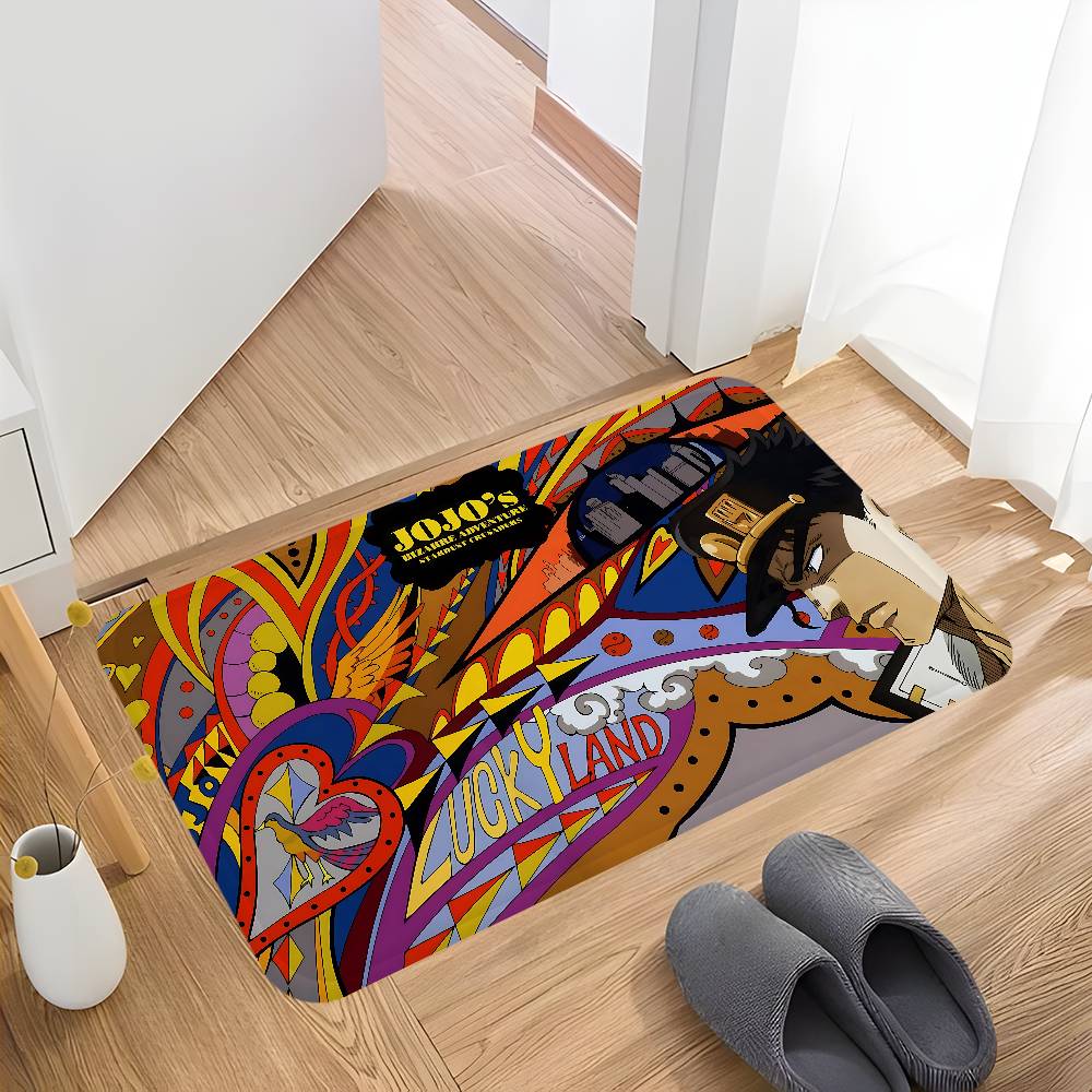 J-JoJo's Bizarre Adventure Teppich Nordischer Stil Haus Fußmatte Badezimmer-Toilettenmatten Schlafzimmer Hotel Dekor Matte