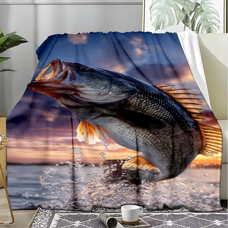 Koi-Fisch Lotus Fleecedecke, Glückskarpfen Überwurf