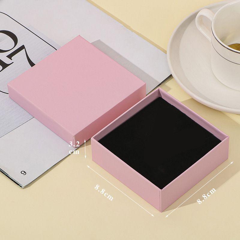 Set Jewelry Cardboard Box For Ring Necklace Rectangle Storage Packing Organizer