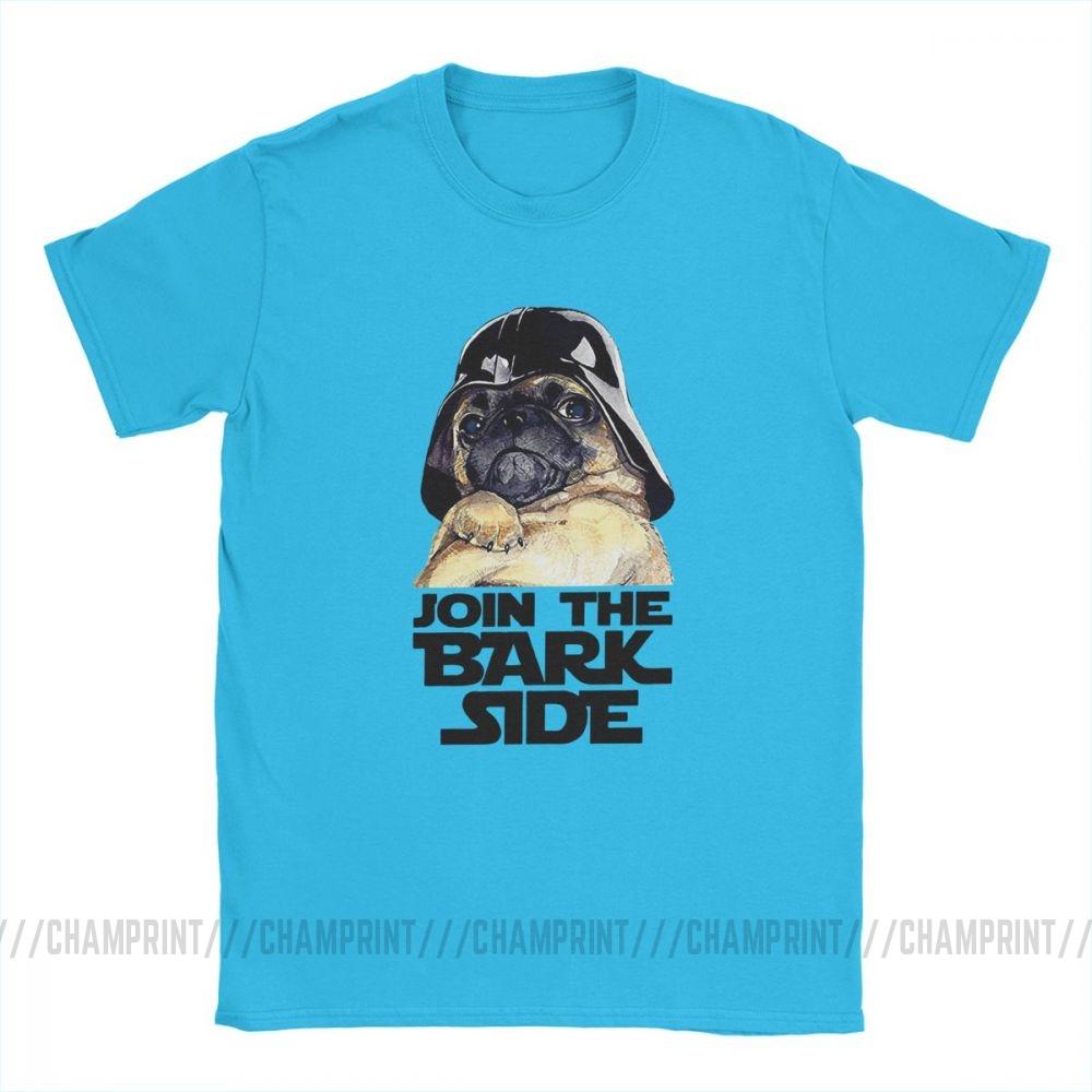 Join The Bark Side Pug Lover Funny T Shirt For Men Dog Puppy Short Sleeve Clothes