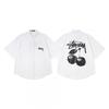 Stu American Style Waffle Print Oversized Long Sleeve Tee Men Winter Casual Wear