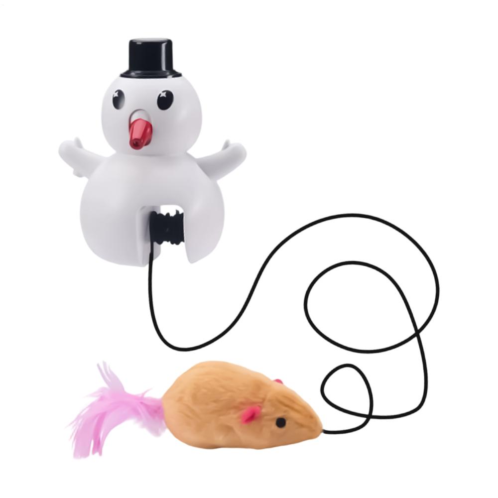 

Moving Cat Toy Electric Smart Enrichment Funny Teaser Wand Boredom Cat Toy for Kitten for Stimulating Play Exercise Small Large білий