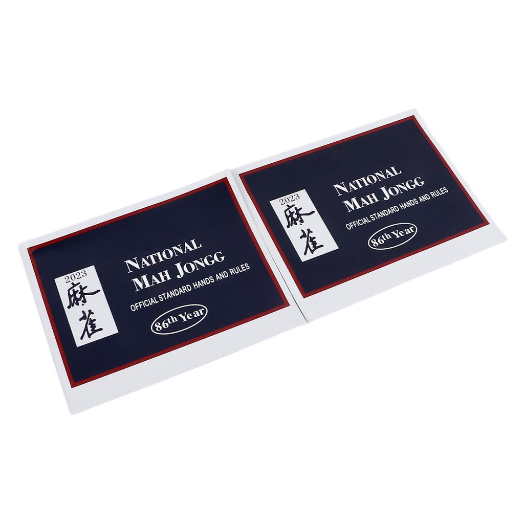 2 Pcs 2023 Mah Jongg Rules Cards National Official League MahJong Score Cards Clear Print for Gift