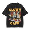 Terrifier Klounas Kavinė Art the Clown Išplėtiniai Marškinėliai Streetwear Hip Hop Vintage Marškinėliai Marškinėliai Viršūnės Vyrams Moterims 100% Medvilnė Aukštos Gatvės