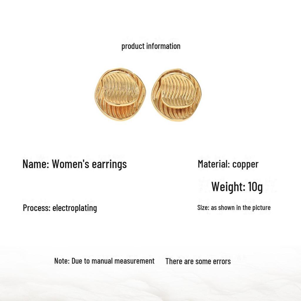 Elegante Damen-Ohrringe im mittelalterlichen Stil mit doppelter runder Welle