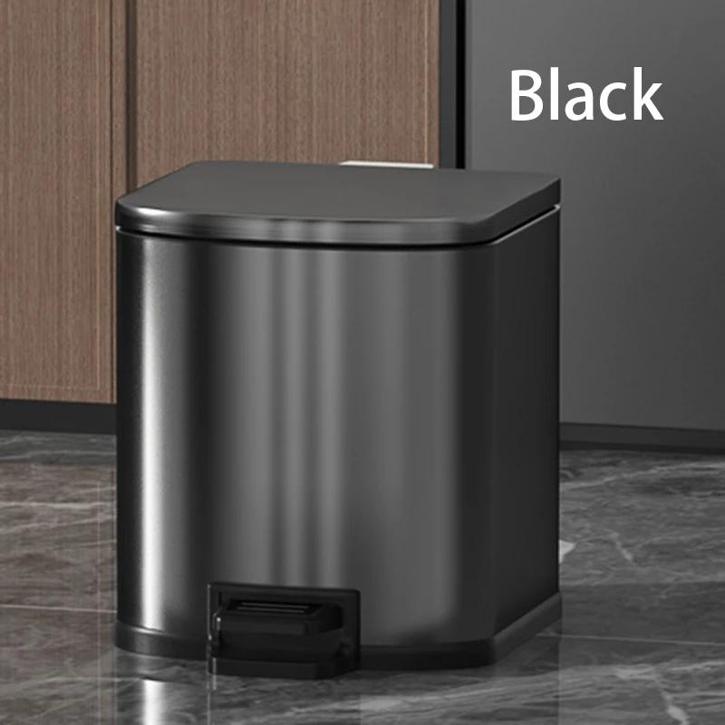 Kitchen Waste Bins Stainless Steel Wastebin Foo Waste Disposal Baskets Anti Odor Garbage Bin Office Wastebasket Large Capacity