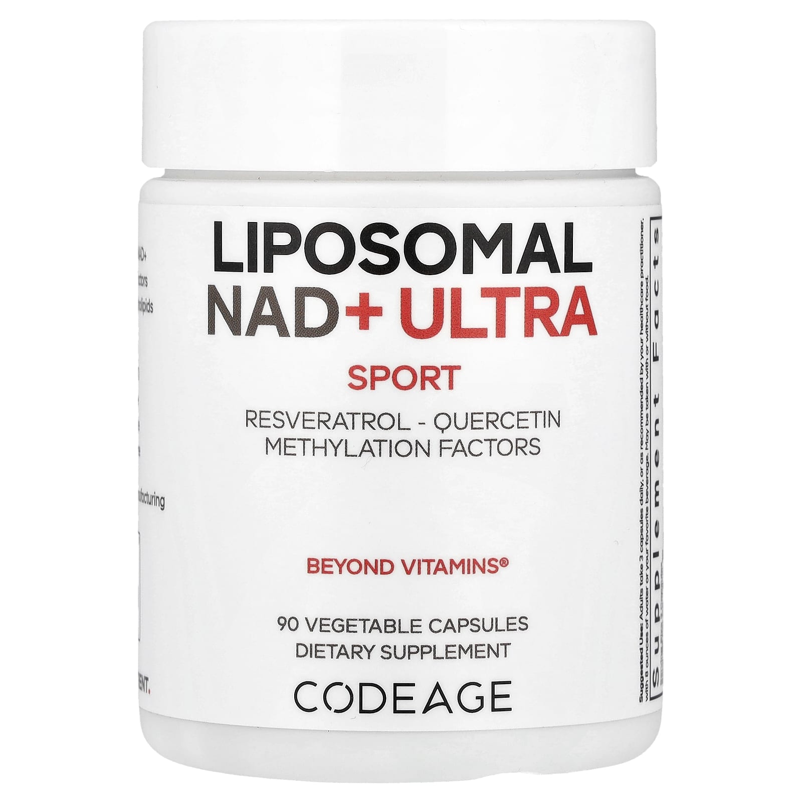 

Sports, Liposomal Nad+ Ultra, Veggie Capsules 90