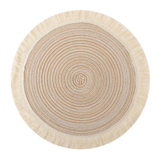 Nordic Table Placemats Round Heat-Resistant Coasters with Fringe Bowl Pads Teapot Trivet for Dining