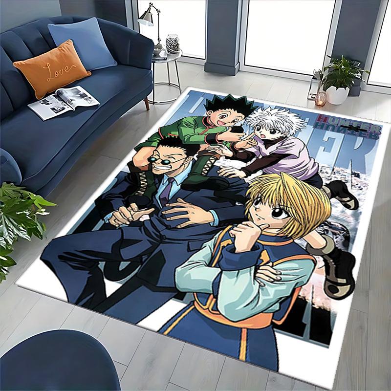 1pc Hunter x Hunter Leorio Chair Mat - Anime Cartoon Design Office Desk Pad, Non-Slip Carpet for Home Decor, Living Room, Bedroom, Game Room, Birthday