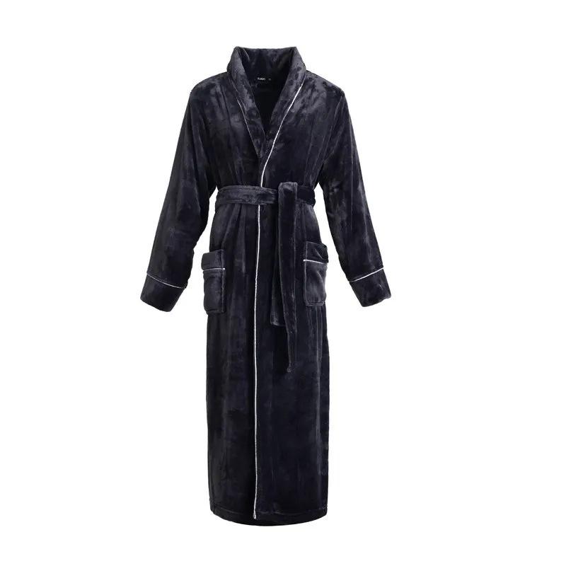 Thick Flannel Couple Bathrobe - Plus Size Homewear for Women & Men