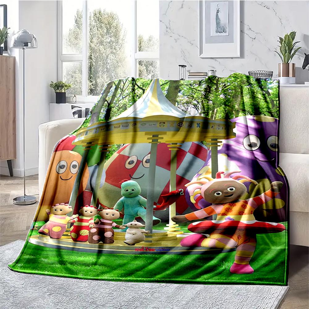 In the Night Garden Theme Printed Blanket - Perfect for Couch, Bed, Travel & Outdoor Use | Machine Washable, Cozy & Durable.