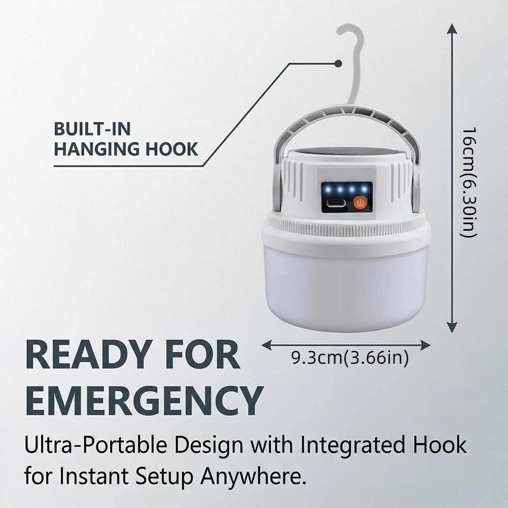 Waterproof LED Solar Camping Light LED Light Rechargeable Light Solar Camping Lights Emergency Use