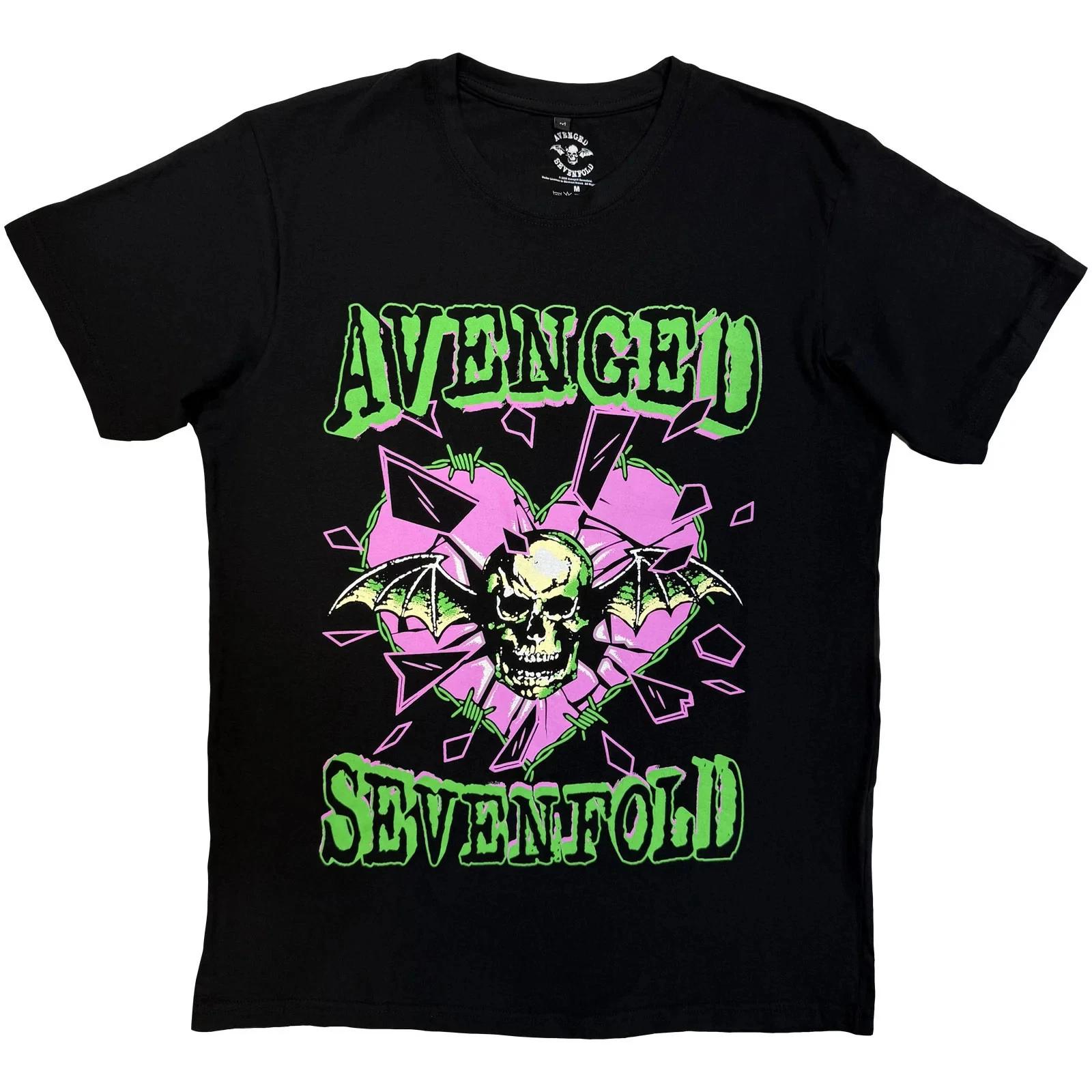 Avenged Sevenfold Carbon T-Shirt: Heart Break (Black) OFFICIAL NEW L
