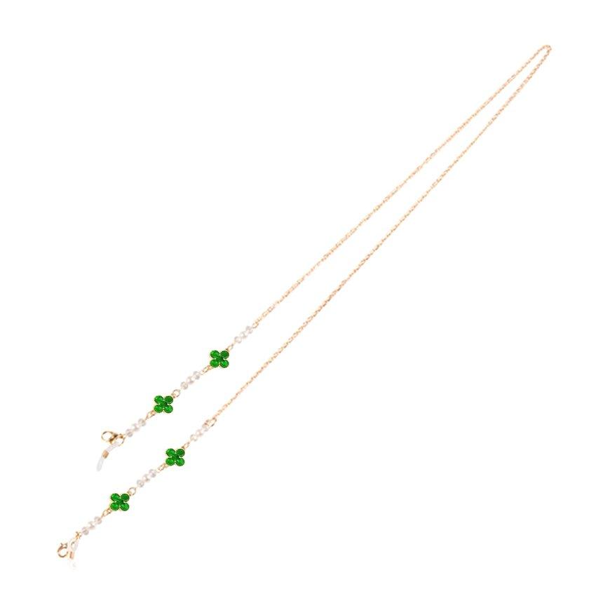 Buy Pearliky 77cm Eyeglass Chains Fashion Women Pearl Fourleaf Clover