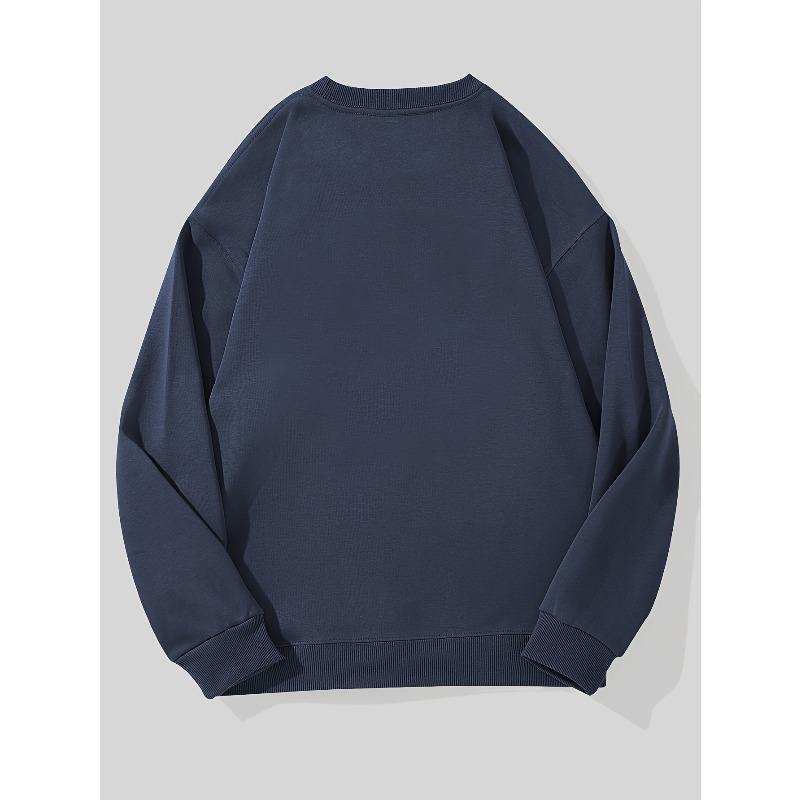 Men's Panda Graphic Crewneck Sweatshirt, Casual Daily Pullover Top
