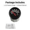 ELING Newest 52mm Oil Pressure Gauge 0-30Bar 0-435Psi Signal with Red Backlight for Motorcycle Boat Truck Universal 12V 24V