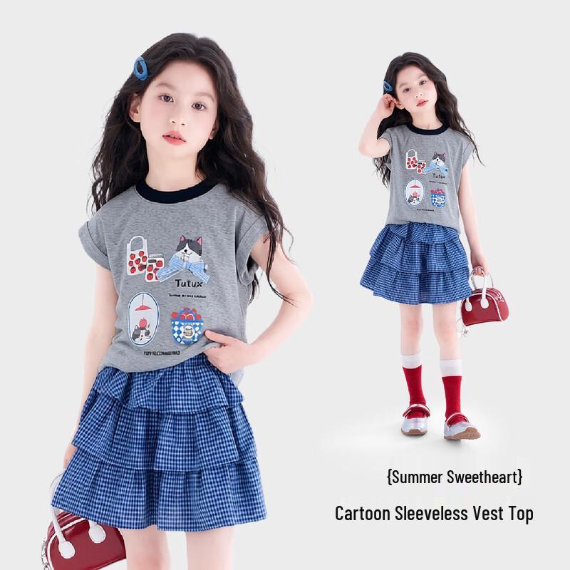 TuTu Little Elephant Girls  Butterfly Print Short Sleeve T-Shirt 110cm