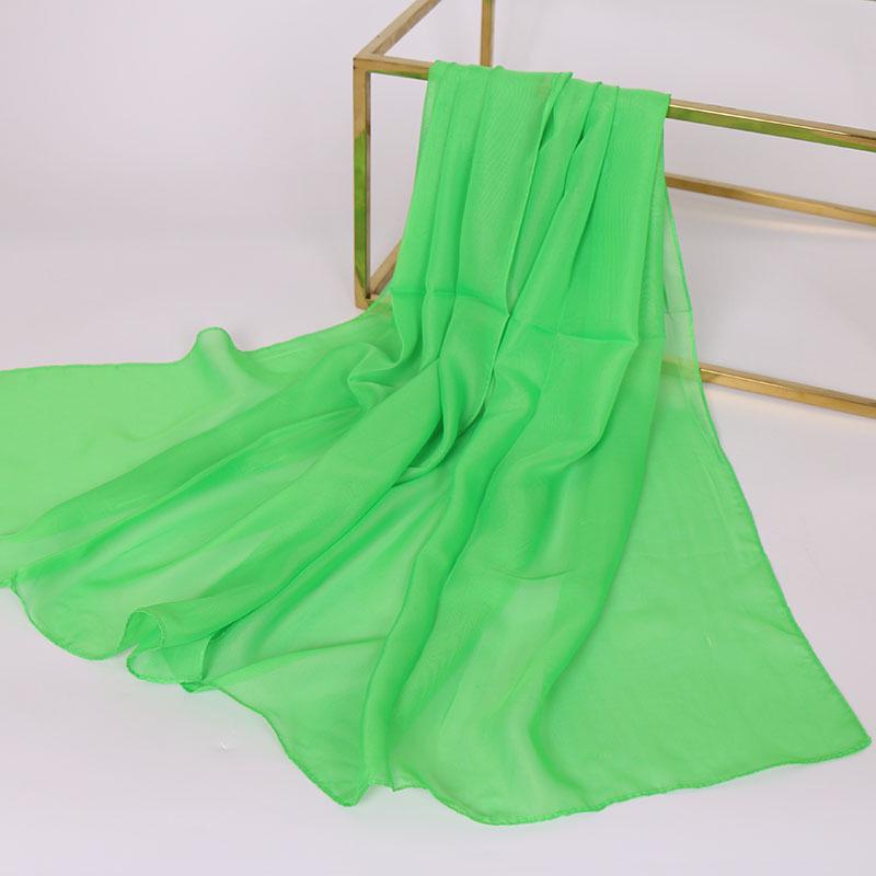 China Red Solid Color Chiffon Small Silk Scarf Women's Small Gifts, Thin Big Red Children's Day Gifts