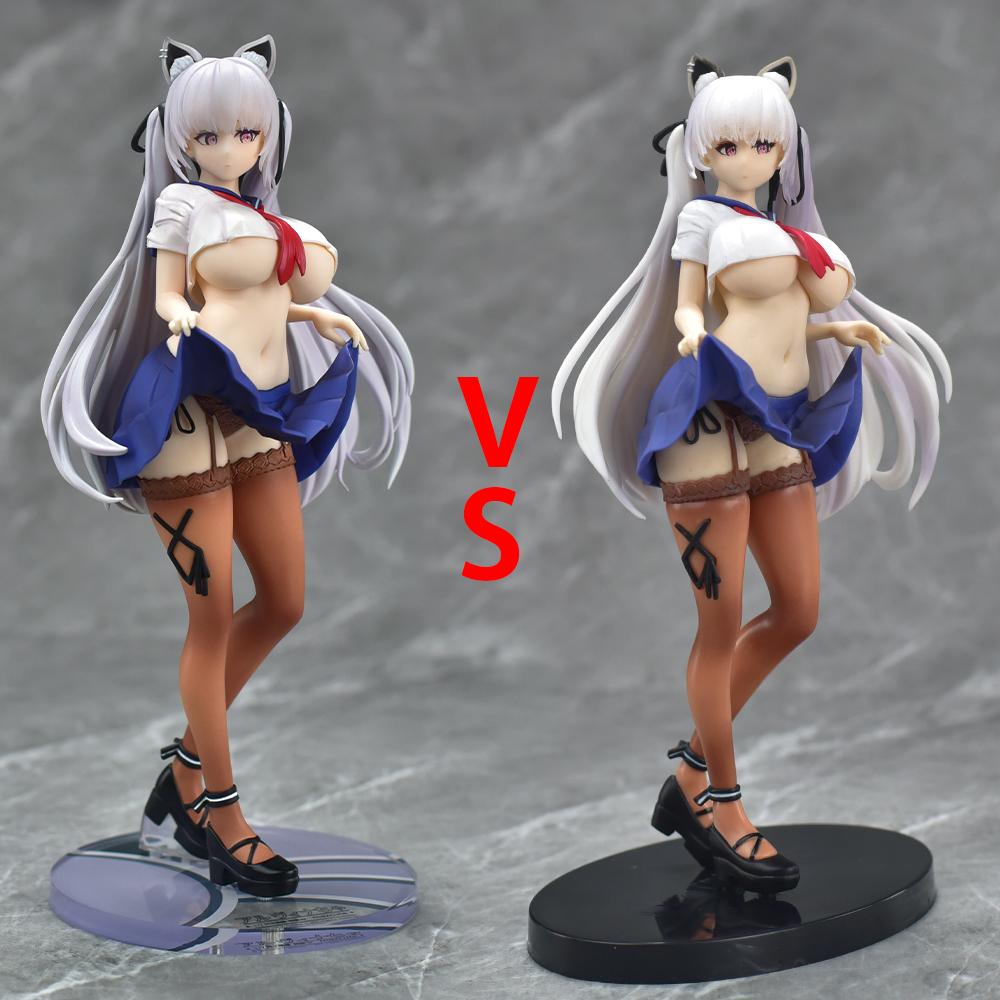 Aixlan Original 26cm Figur Alvina Sexy Doppelzöpfe Mädchen PVC Actionfigur Anime Weihnachtsgeschenk Sammlerfigur