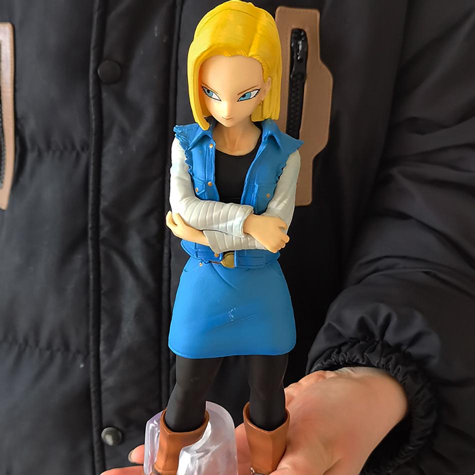 Anime Dragon Ball Z Android 17 18 Figure Android 18 PVC Action Figures Collection Ornaments Model Toys Children Christmas Gift