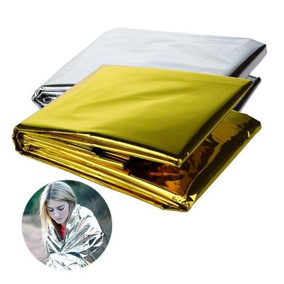 Couverture d'urgence coupe-vent imperméable en aluminium, couverture thermique pour Camping randonnée Marathon