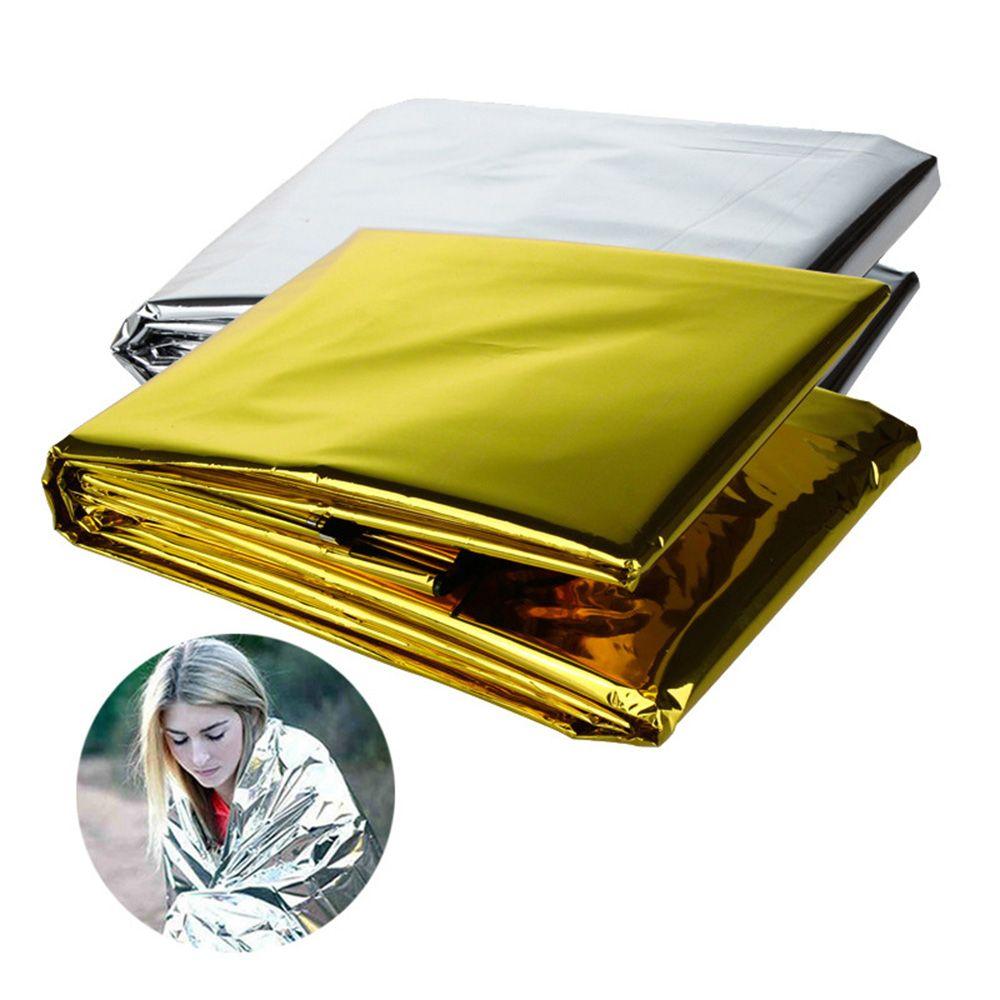 Emergency Blanket Windproof Waterproof Foil Thermal Blanket for Camping Hiking Marathon