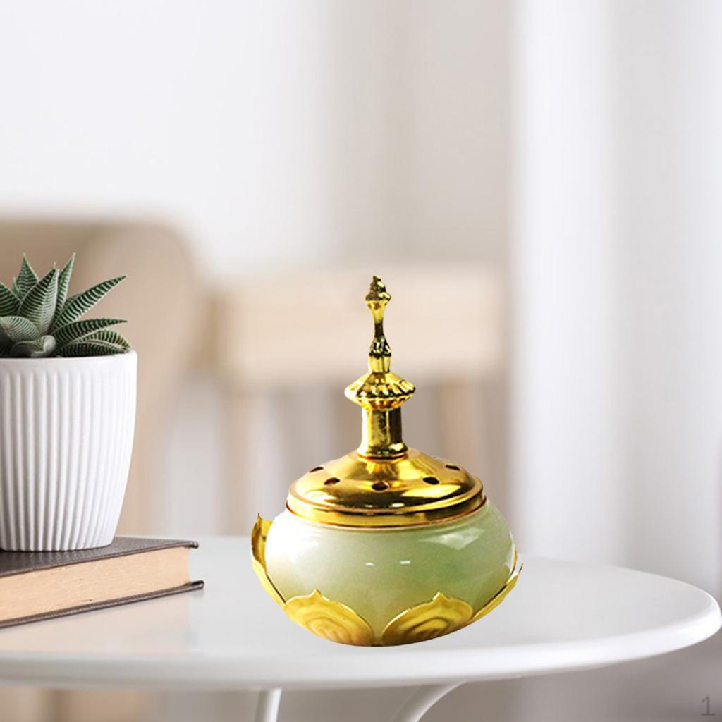 

Металлический держатель для горелки Lotus Living Frank Censer, подарок для офиса и акцентов на новоселье Option4 Green