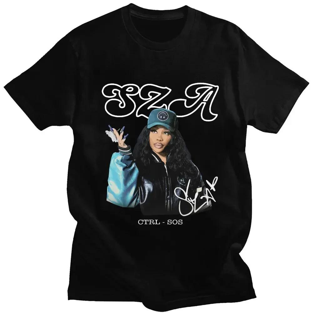 Rapper SZA CTRL X SOS Album Print T Shirt Women Vintage Punk Hip Hop Harajuku Girl's TShirt Fashion Casual T-Shirt Female Top