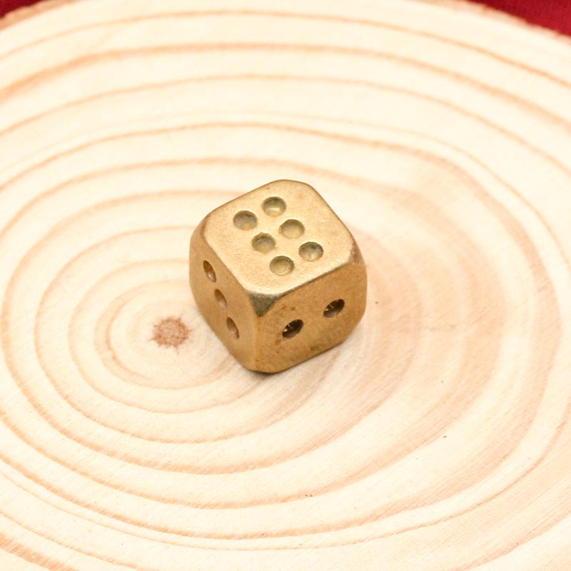 Solid Brass Numbered Dice - Creative Anti-Fall Game Accessory