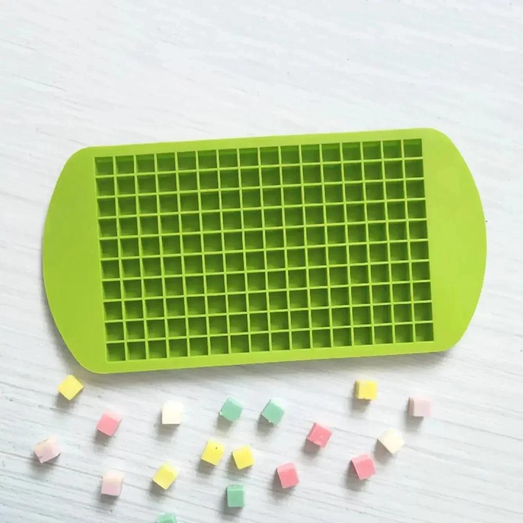 160 Grid Mini Silicone Ice Tray Ice Cubes Foldable Ice Mold Ice Breaker Ice Grid Tray Small Square Mold Ice Maker Silicone Mold