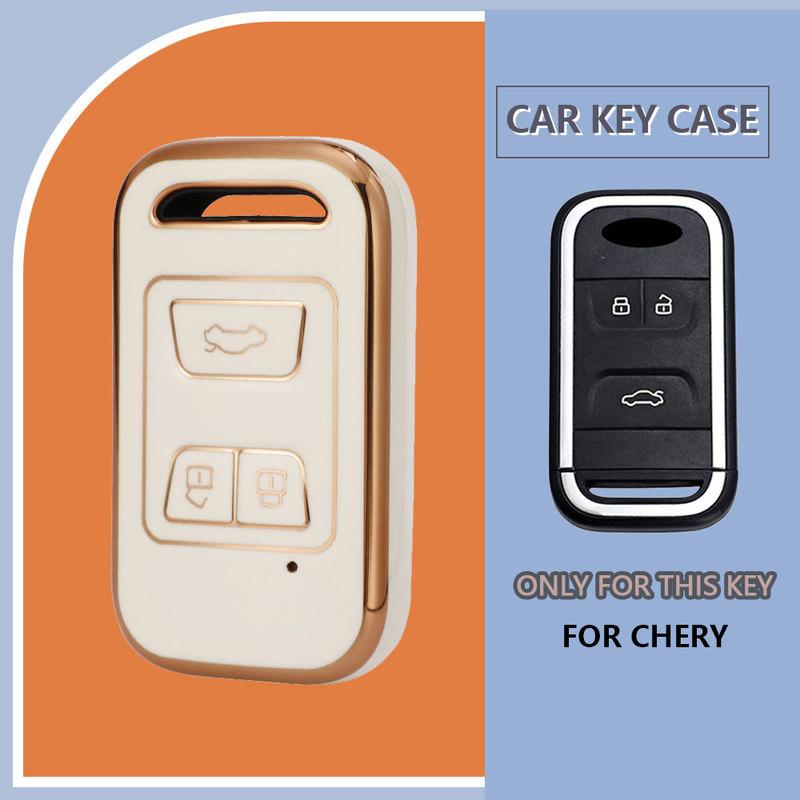 TPU Car Remote 3Button Key Case Cover Shell Bag Fob for Chery Tiggo Arrizo 8 7 5X   Protector Accessories