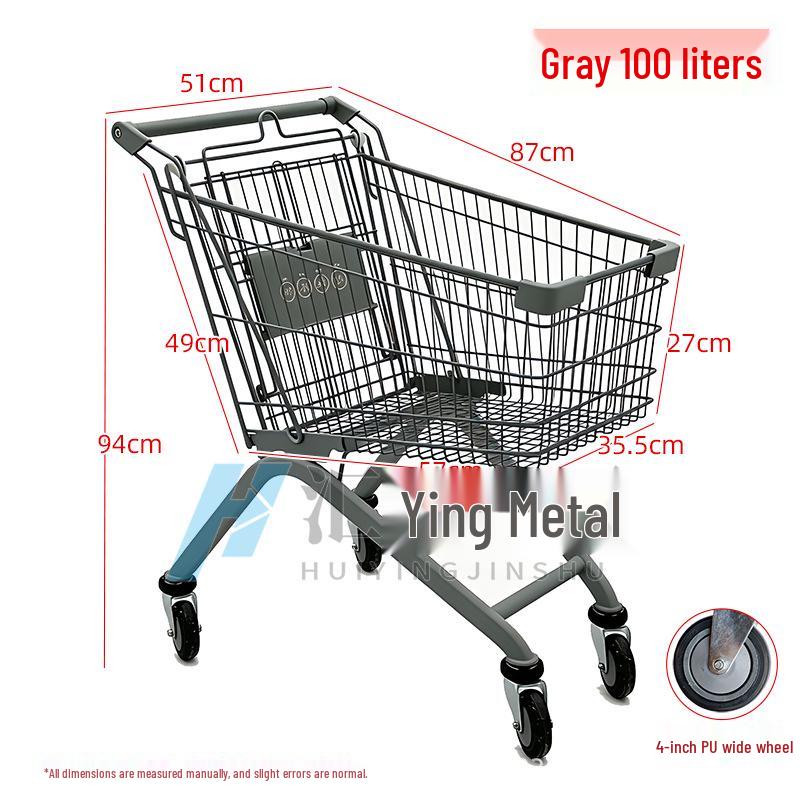 European Herringbone Shopping Cart for Supermarkets and Warehouses