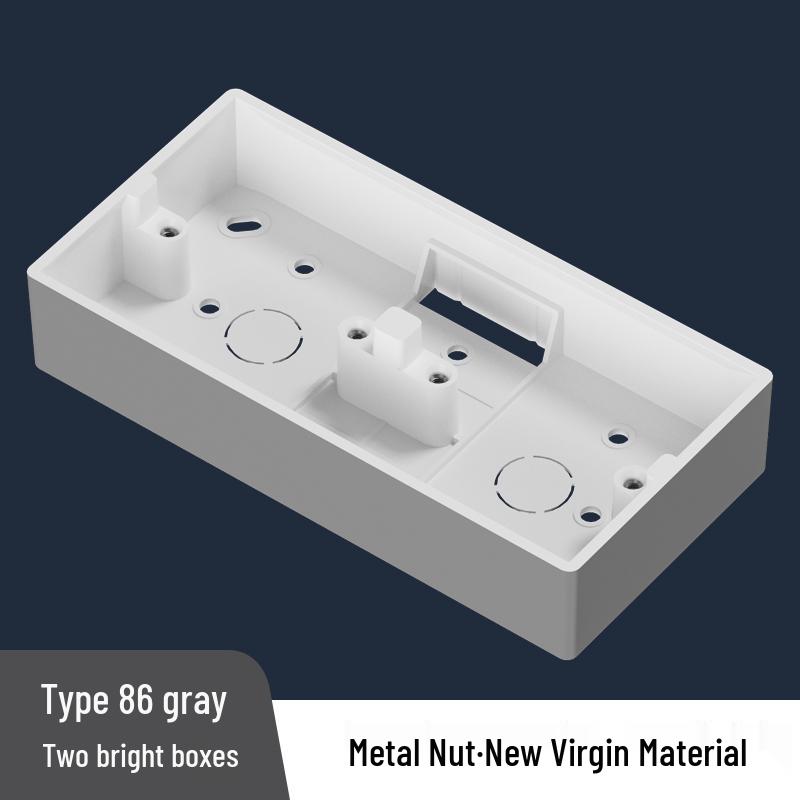 Universal PVC Type 86 Thickened Surface Mount Switch & Socket Junction Box, Double/Triple